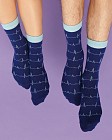 Медичні шкарпетки унісекс з принтом Cardio blue 2