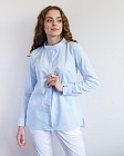 Медицинская рубашка женская Стефания голубая 7