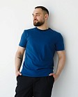 Медицинская базовая футболка мужская синяя 3