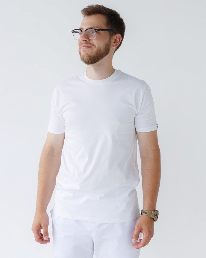 Медицинская футболка мужская белая 2