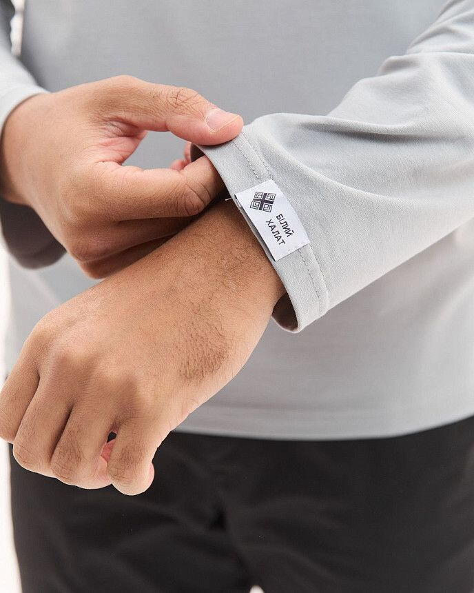 Медичний лонгслів чоловічий сірий 5