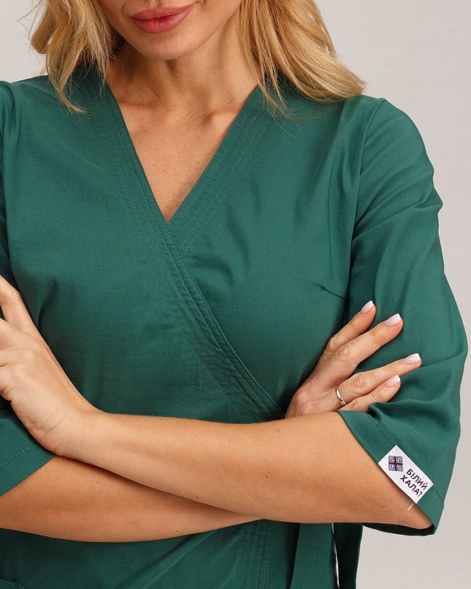 Медичний костюм жіночий Шанхай зелений 4