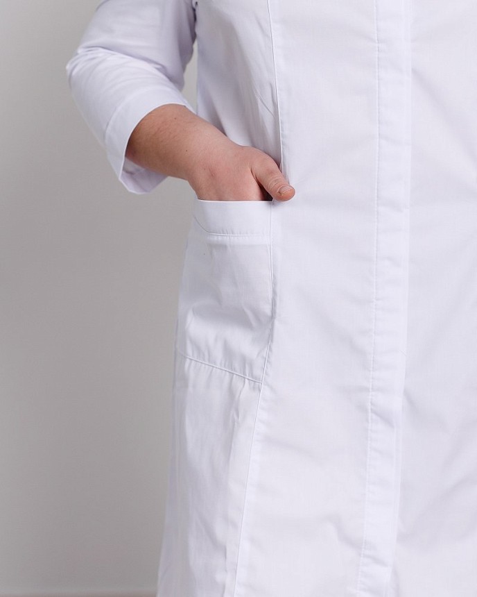 Медичний халат жіночий Сакура білий +SIZE 5