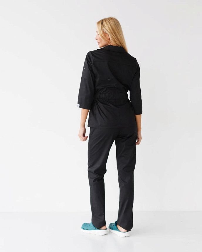 Медицинский костюм женский Кейптаун черный (уценка/брак) 2