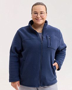 Медична кофта жіноча флісова Фінляндія синя +SIZE