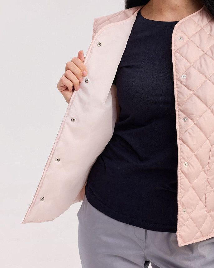 Медична утеплена жилетка жіноча Осло світло-рожева 5