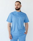 Медицинская рубашка мужская Денвер голубая