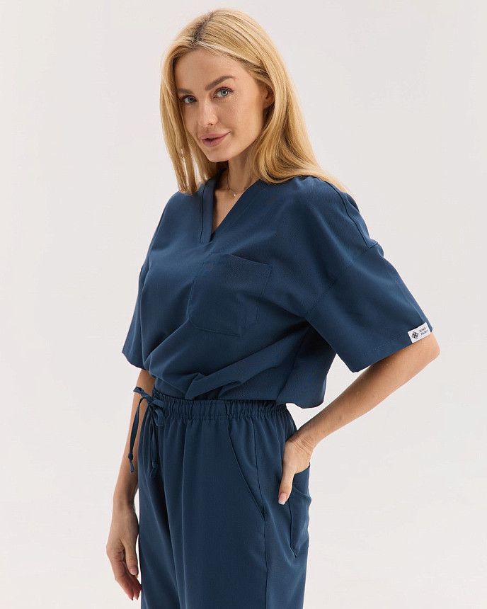 Медицинский костюм женский Чикаго синий 5