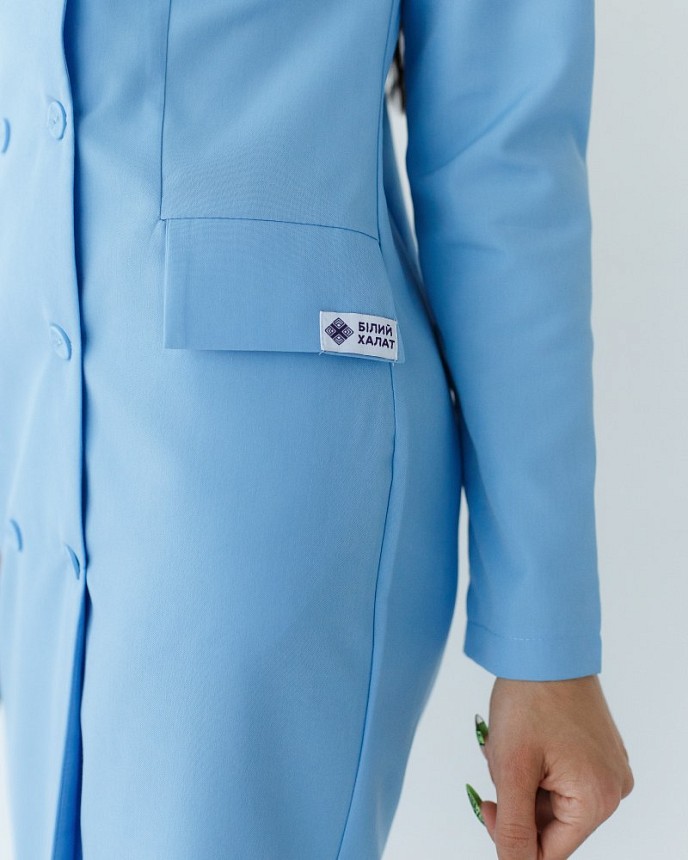 Медичний халат жіночий Моніка блакитний 5