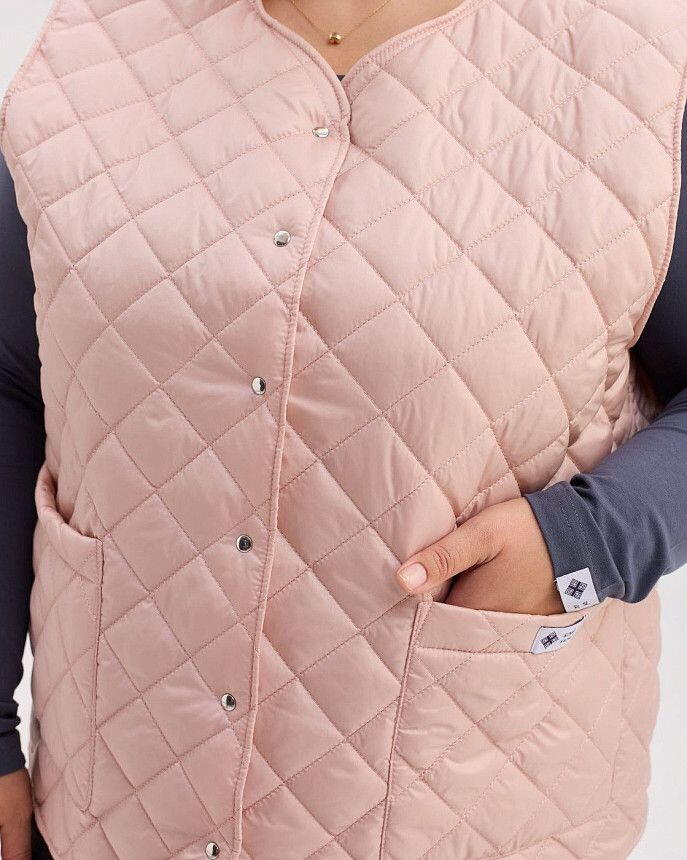 Медицинская утепленная жилетка женская Осло светло-розовая 6
