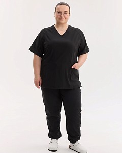 Медичний костюм жіночий Аризона чорний +SIZE