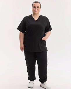 Медичний костюм жіночий Аризона чорний +SIZE
