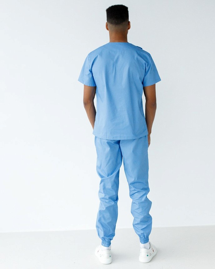 Медичний костюм чоловічий Техас блакитний 2
