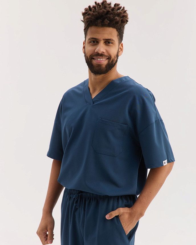 Медицинский костюм мужской Чикаго синий 3