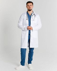 Халат медичний чоловічий Берлін білий (уцінка/брак)