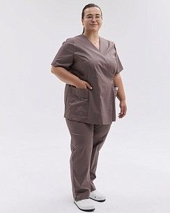Медичний костюм жіночий Кіото какао +SIZE
