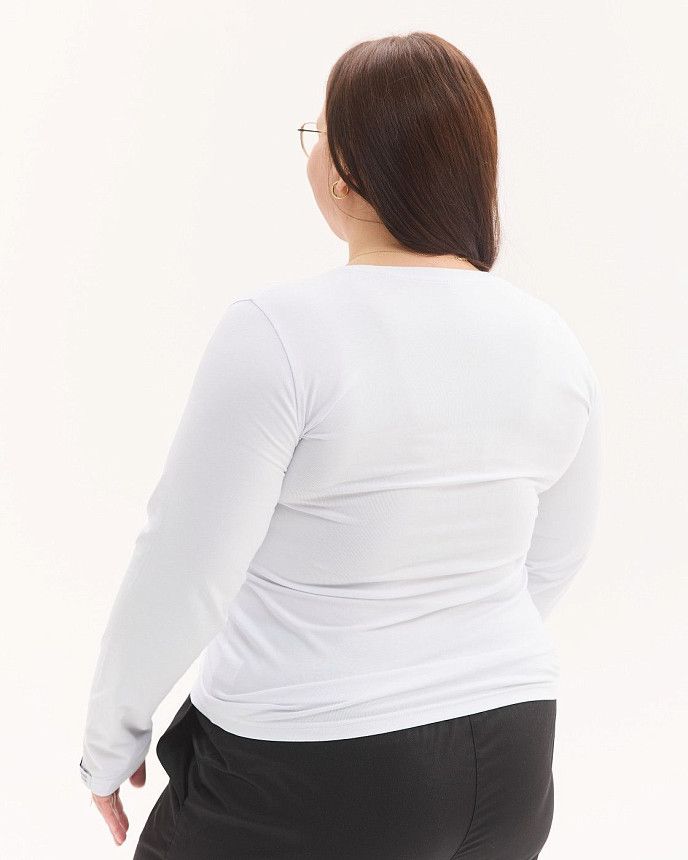 Медичний лонгслів жіночий білий +SIZE 3