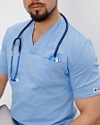 Медицинский костюм мужской Марсель голубой 3