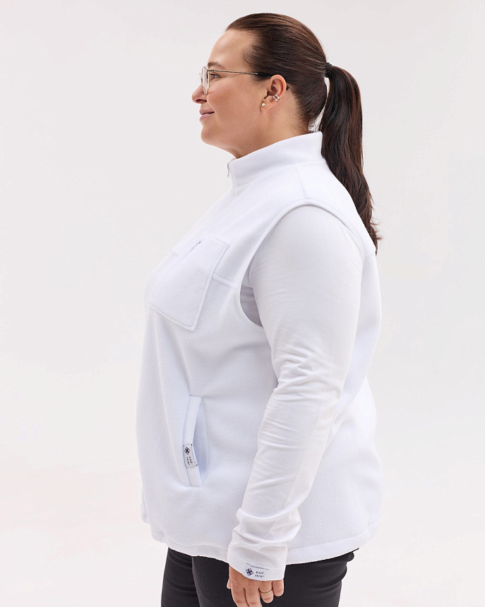 Медична жилетка жіноча флісова Говерла біла +SIZE (уцінка/брак) 3
