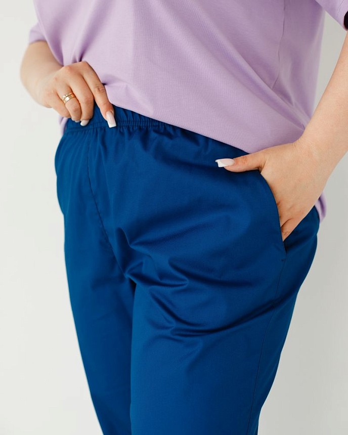 Медицинские брюки женские джогеры сапфир +SIZE 3