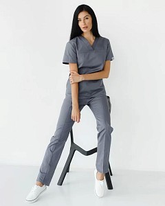 Медичний хірургічний костюм жіночий Топаз темно-сірий