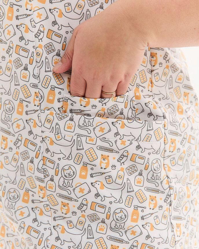 Медицинская рубашка женская Аризона принт CatDog +SIZE 4