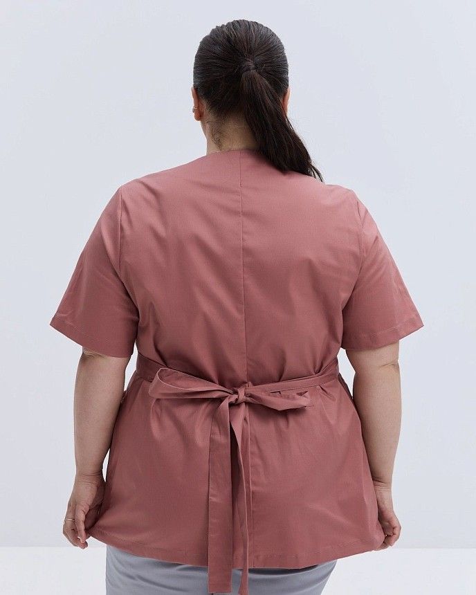 Медична сорочка жіноча Кіото рожево-теракотовий +SIZE 4