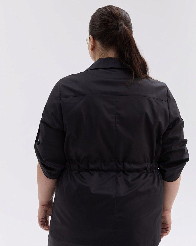 Медицинский костюм женский Кейптаун черный +SIZE 5