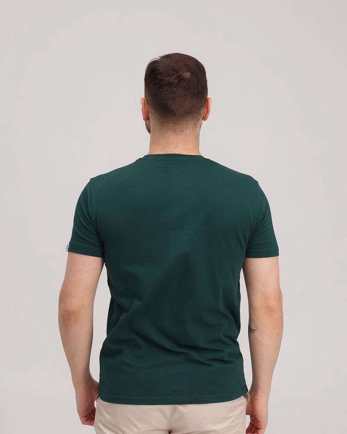 Медицинская футболка мужская зеленая 3