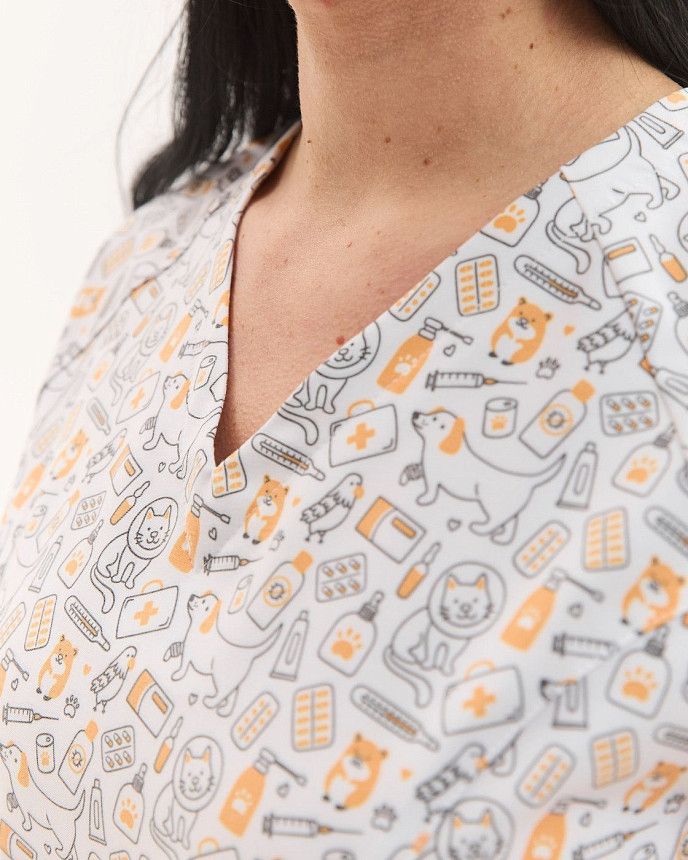 Медична сорочка жіноча Аризона принт CatDog 4