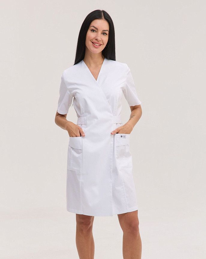 Медичний халат жіночий Кіото білий