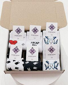 Набор женских медицинских носков "Dentist Box" - 6 пар