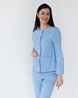 Медичний костюм жіночий Жаклін блакитний (Віскоза «Еліт») 3