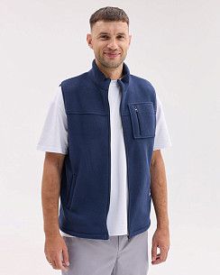 Медицинская жилетка мужская флисовая Говерла синяя +SIZE