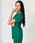 Медицинская рубашка женская Топаз зеленая 2