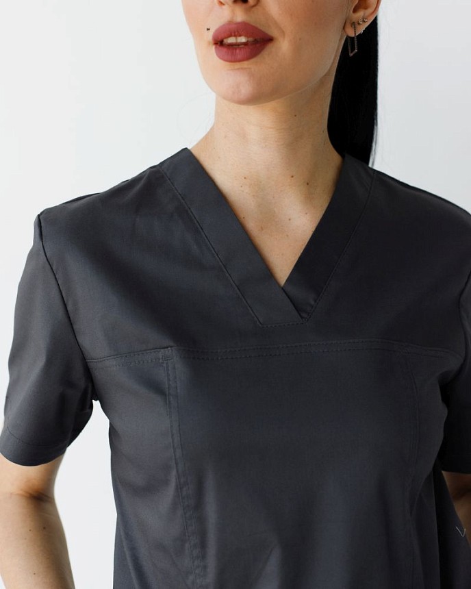 Медичний костюм жіночий Топаз темно-сірий NEW 4