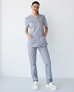 Медицинский костюм женский Топаз серый NEW