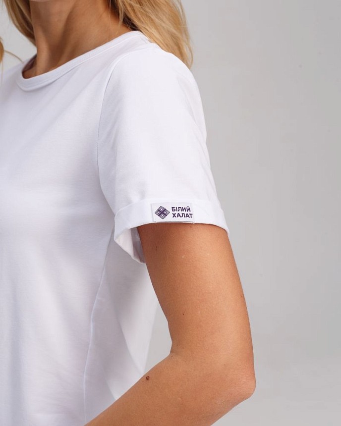 Медична футболка жіноча Модерн біла 4