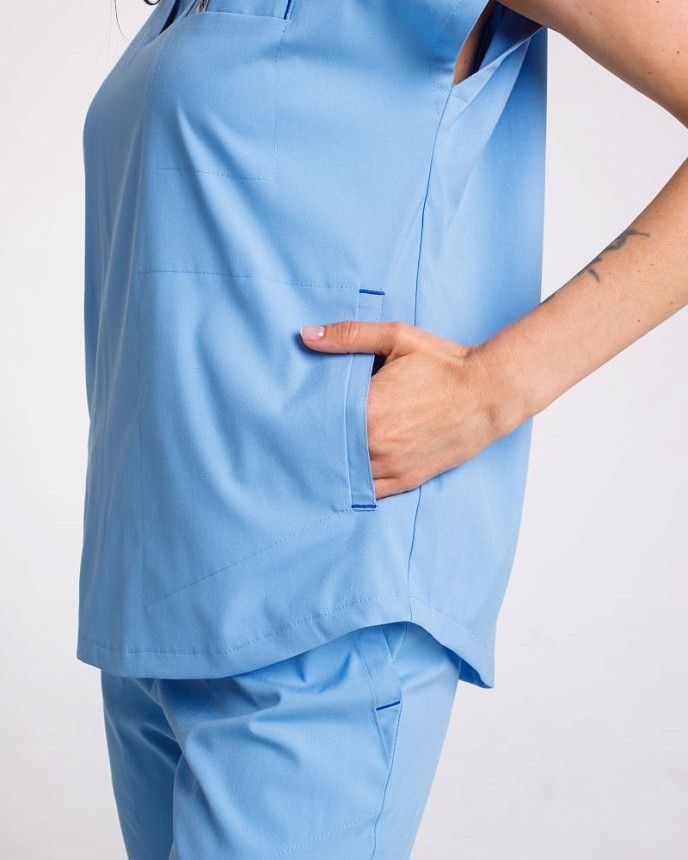 Медицинский костюм женский Сидней голубой (уценка/брак) 12