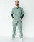 Комплект: медицинский костюм мужской Гранит + медицинский лонгслив мужской #1 7