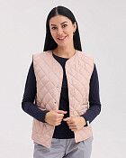 Медицинская утепленная жилетка женская Осло светло-розовая