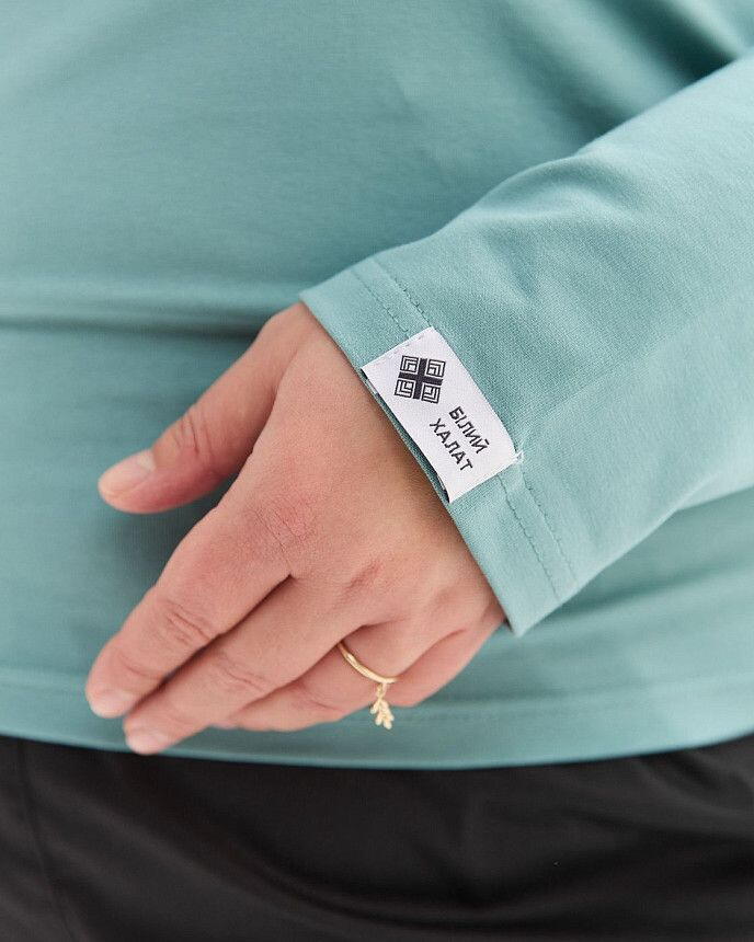 Медичний лонгслів жіночий нефритовий +SIZE 4