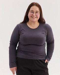 Медичний лонгслів жіночий сірий +SIZE