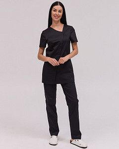 Медичний костюм жіночий Вірджинія чорний