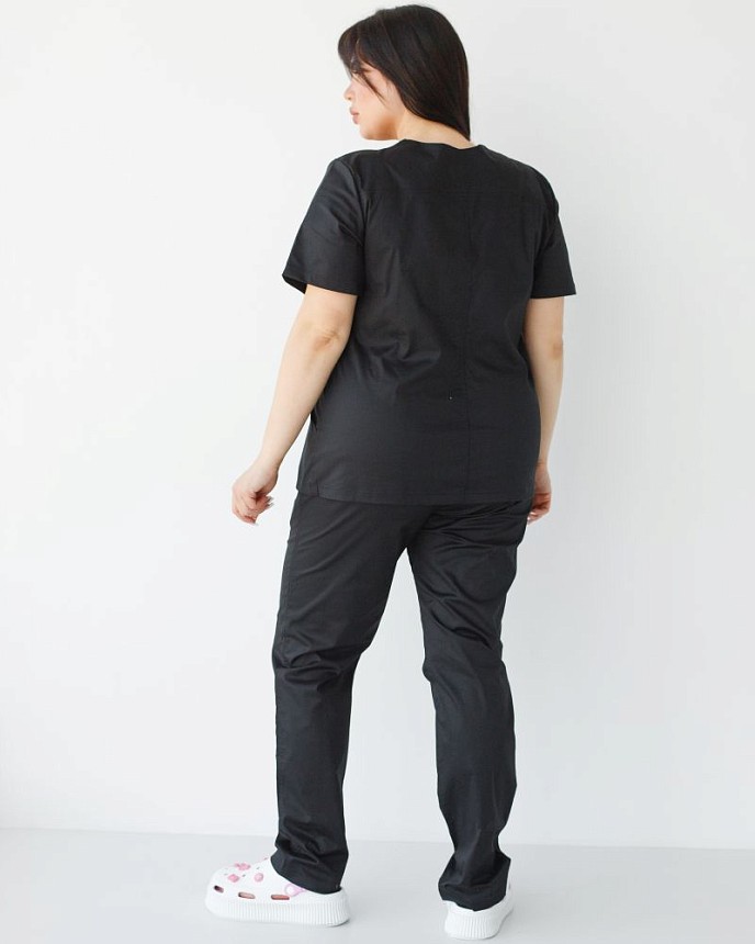 Медичний костюм жіночий Топаз чорний NEW +SIZE 2