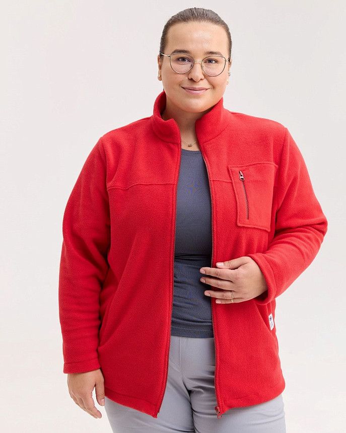 Медична кофта жіноча флісова Фінляндія червона +SIZE 2 Білий Халат Медична кофта жіноча флісова Фінляндія червона +SIZE 2