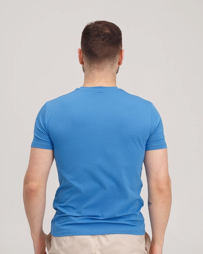 Медична футболка чоловіча блакитна 2