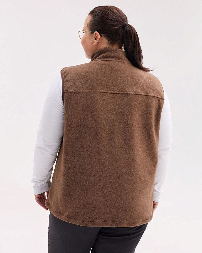 Медицинская жилетка женская флисовая Говерла коричневая +SIZE 4