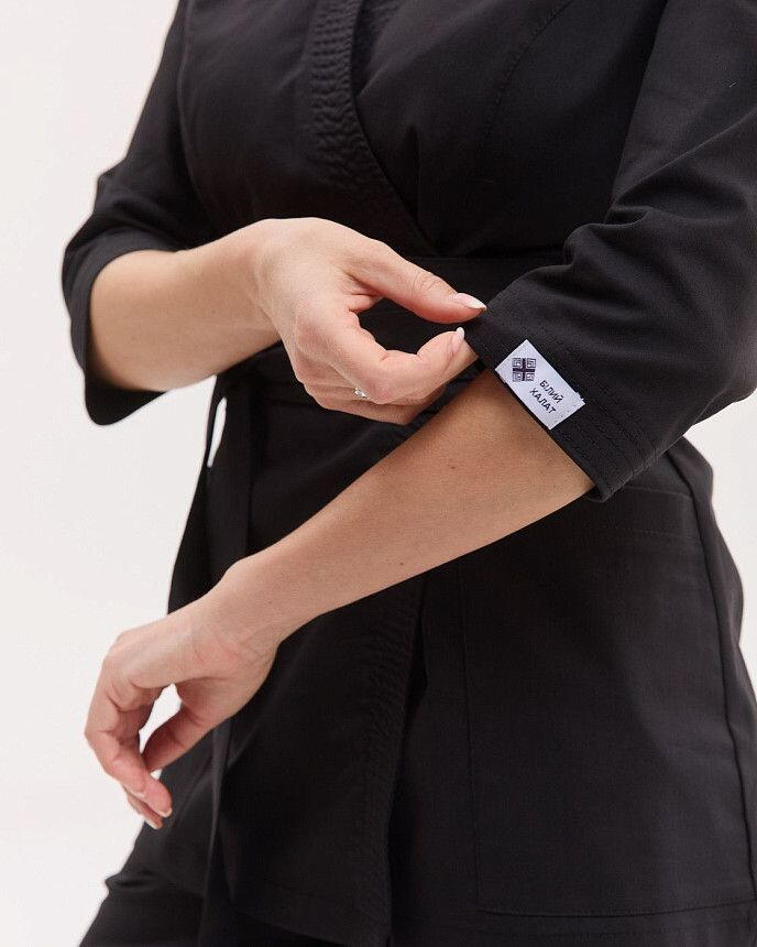 Медичний костюм жіночий Сеул чорний 6