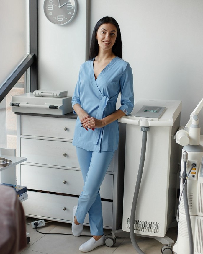 Медичний костюм жіночий Шанхай блакитний 8